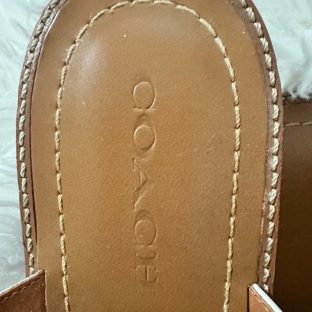 Coach Women's Lesli Leather Sandals with buckle - Picture 5 of 6